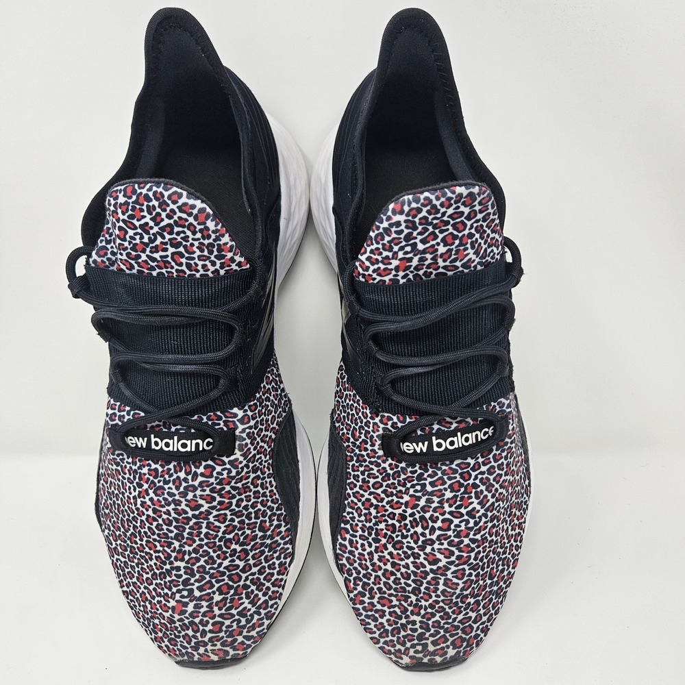 New Balance Fresh Foam Roav V1 Women 11 Leopard Print Black Running Shoes - Picture 2 of 12